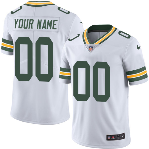 Youth White Green Bay Packers ACTIVE PLAYER Custom Vapor Untouchable Limited Stitched Jersey